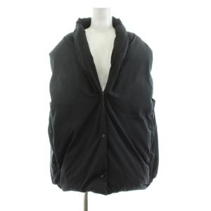 変形ダウンベスト Vネック 黒 ブラック 0123305235 /KU