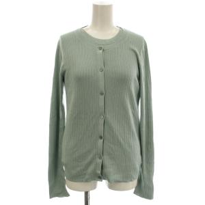 アンサンブル リブニット カーディガン カットソー 長袖 M セージグリーン 緑 /G