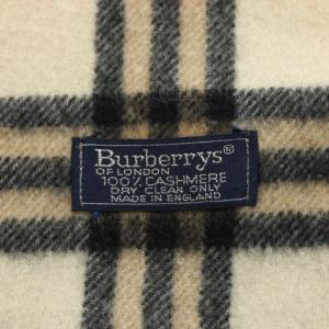 burberrys ヴィンテージ マフラー フリンジ チェック柄 カシミヤ ベージュ