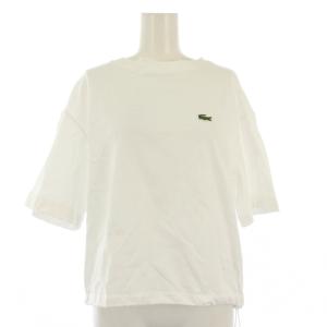 裾口ドローストリング入りクロップド Tシャツ カットソー 半袖 36 白 TF013J /TK