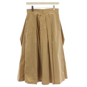 ADORE 22SS コットンナイロングログランスカート フレアスカート ロング 38 ベージュ 531-3120105