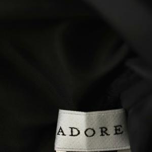 ADORE 22SS フラワーラッセルレーススカート 花柄レース スカート ロング 38 黒 ブラック 531-3120006