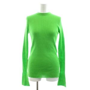 ニット セーター 長袖 クルーネック ウール M 黄緑 470FA670-1550 /KU