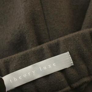 theory luxe 21AW MAX RONI ウール パンツ センターシーム 34 茶 ブラウン 1406001 /G