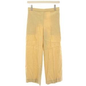 ECO CRUNCH WASH WIDE PULL ON N ワイドパンツ イージー 麻 リネン S ベージュ