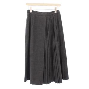 Theory プリーツスカート フレア ミモレ ロング ワンカラー 2 グレー タグ付き /BB