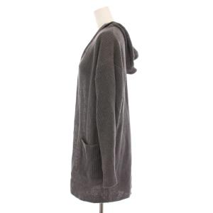 theory luxe LINO LENA カーディガン ニット 羽織り フード付き 長袖 麻100％ 38 グレー 03-1103792-045-038