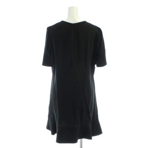 PROENZA SCHOULER ワンピース 0 黒 ブラック ひざ丈 半袖 フレア裾 /AP