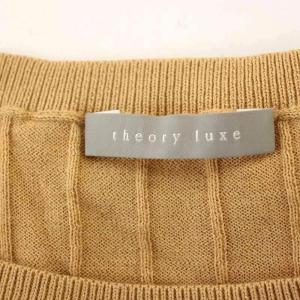 theory luxe アンサンブル リブニット カーディガン カットソー 長袖 38 ベージュ /G