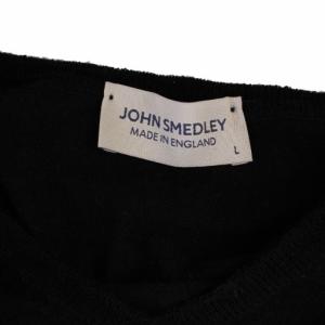 JOHN SMEDLEY ニット セーター 長袖 Vネック ウール L 黒 /BM