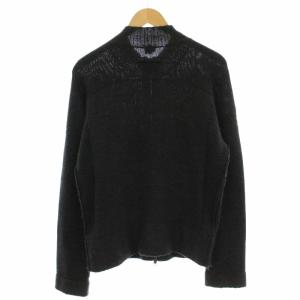 Jean Paul GAULTIER HOMME ニットジャケット ジップアップ カーディガン ウール 48 グレー NA0028 /G
