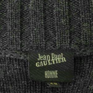 Jean Paul GAULTIER HOMME ニットジャケット ジップアップ カーディガン ウール 48 グレー NA0028 /G