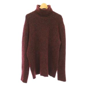 ニット セーター ウール 2 赤 レッド ボルドー タートルネック ME63KN012 /AJ