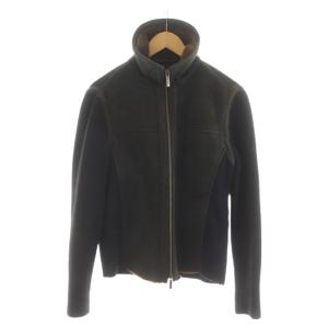 ニットジャケット レザー切り替え 46 黒 ブラック CKRUJHHW0414 /RR