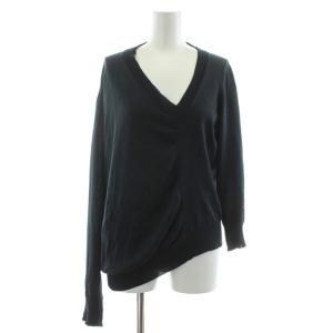 白タグ×10 corso como ニット アシンメトリー ネイビー