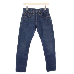 ラルフローレン デニムパンツ ジーンズ ボタンフライ ロゴパッチ レザーパッチ 牛革 W28L30 紺