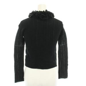 ISSEY MIYAKE WHITE LABEL プリーツブラウス フリル 2 ブラック