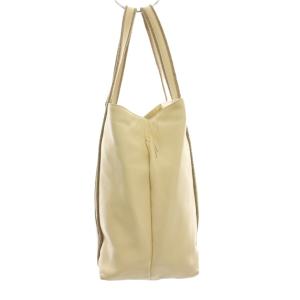 PRADA トートバッグ レザー ハンドバッグ アイボリー クリーム色 /YM OH