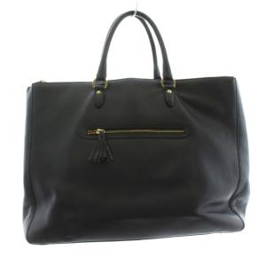 J&M DAVIDSON トートバッグ ハンドバッグ レザー ロゴ 黒 ブラック /KU