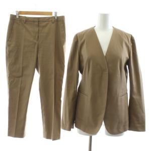 STRETCH CANVAS LINDRAYIA B TREECA 4 J スーツ セットアップ ノーカラージャケット