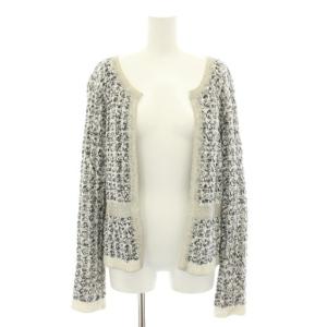 オリジナル ORIGINAL ニットカーディガン トッパー 長袖 9 黒 ブラック 白 ホワイト シルバーカラー