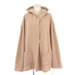 ジャケット アウター ショート丈 フード ストレッチ 裏起毛 42 ピンク タグ付き /BB