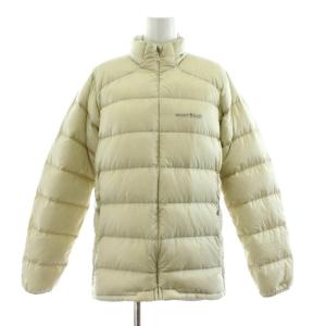 ライトアルパイン ダウンジャケット スタンドカラー ジップアップ ナイロン ロゴ刺繍 M アイボリー 1101676