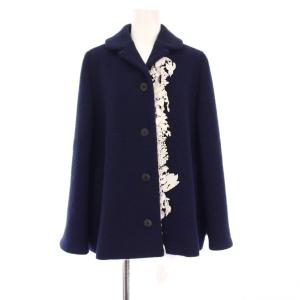 forest parade テーラードカラーショートコート 38 ネイビー ya6666