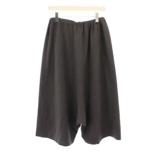 pas de calais サルエルパンツ イージー ウエストゴム オーバーサイズ ストレッチ ワンカラー 無地 36 グレー /BB