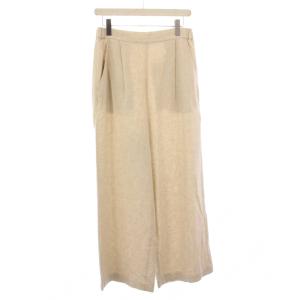 Linen rayon pant リネンレーヨンパンツ ワイド イージー ウエストゴム ワンカラーストレッチ