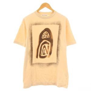 Tシャツ 半袖 クルーネック プリント S ベージュ /BB