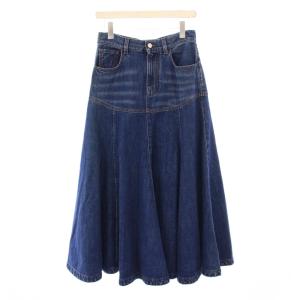 フレアスカート デニム 38 ブルー
