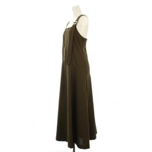 Mystrada 23SS ホルターネックワンピース ロング ノースリーブ 36 カーキ 33260960 /TK