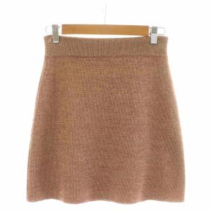 ニットスカート ミニ XS ゴールドカラー 金色 /RR