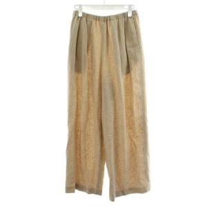 19SS ワイドパンツ イージーパンツ リネン 麻 38 ベージュ 300CS631-1830 /AN21