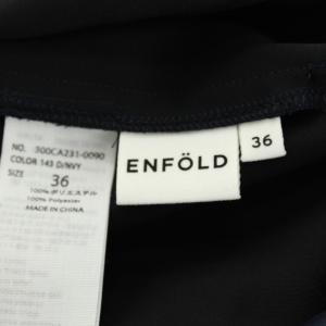 ENFOLD 19AW フレアスカート ミモレ ロング 36 紺 ネイビー 300CA231-0090 /AN38