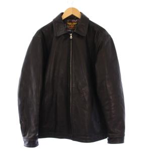 クロームレザー スイングトップジャケット L ブラック