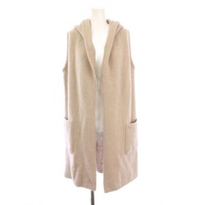 ニットベスト ウール カシミヤ混 ベージュ