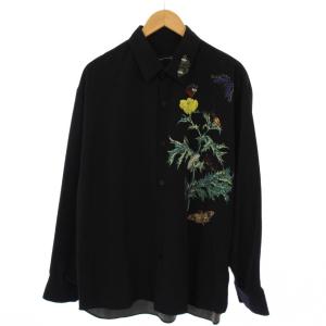 シャツ 長袖 花柄 46 黒 /BM