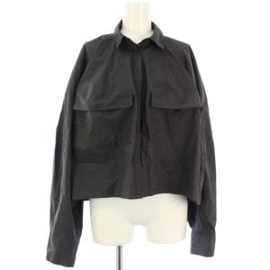 クロップドシャツ 長袖 ポケット F グレー CH206320ER /TK