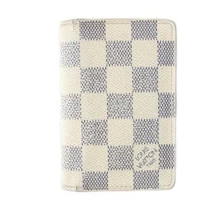 名刺入れ カードケース ダミエアズール オーガナイザー 白 ホワイト N61727 /G