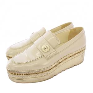 ローファー ココマーク エナメル 37.5C ホワイト G37671