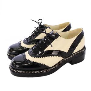 レースアップシューズ 38C ブラック ホワイト G35316