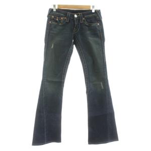 デニムパンツ ジーンズ フレア 24 インディゴ /KU