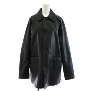 25AW Leather Like Car ステンカラーコート 38 ブラック