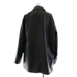 Plage 25AW Leather Like Car ステンカラーコート 38 ブラック