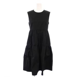 レディドールドレス ワンピース ノースリーブ ひざ丈 ティアード 38 黒 27637 /TK
