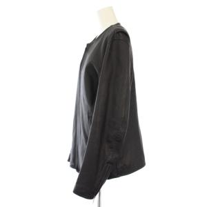KATHARINE HAMNETT シングルライダース ラムレザー ジャケット ジップアップ アウター XS 黒 935G8502 /TK
