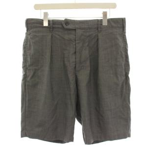 ショートパンツ ハーフパンツ ウール タック M グレー /HN