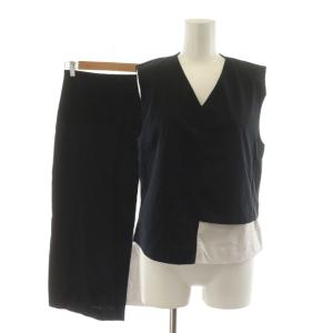 セットアップ ブラウス シャツ ノースリーブ タイトスカート ミモレ ロング M S 黒 ブラック ベージュ